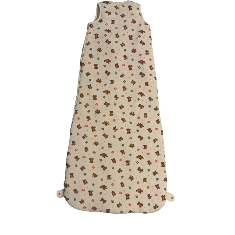 MORI Teddy Bear Organic Bamboo Sleep Bag‎ Wearable Blanket Unisex 2-4Y Cream